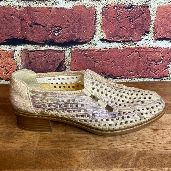 Rieker Anti-stress Slip On Mesh Neutral Perforated Loafers Size 6 - Picture 3 of 16